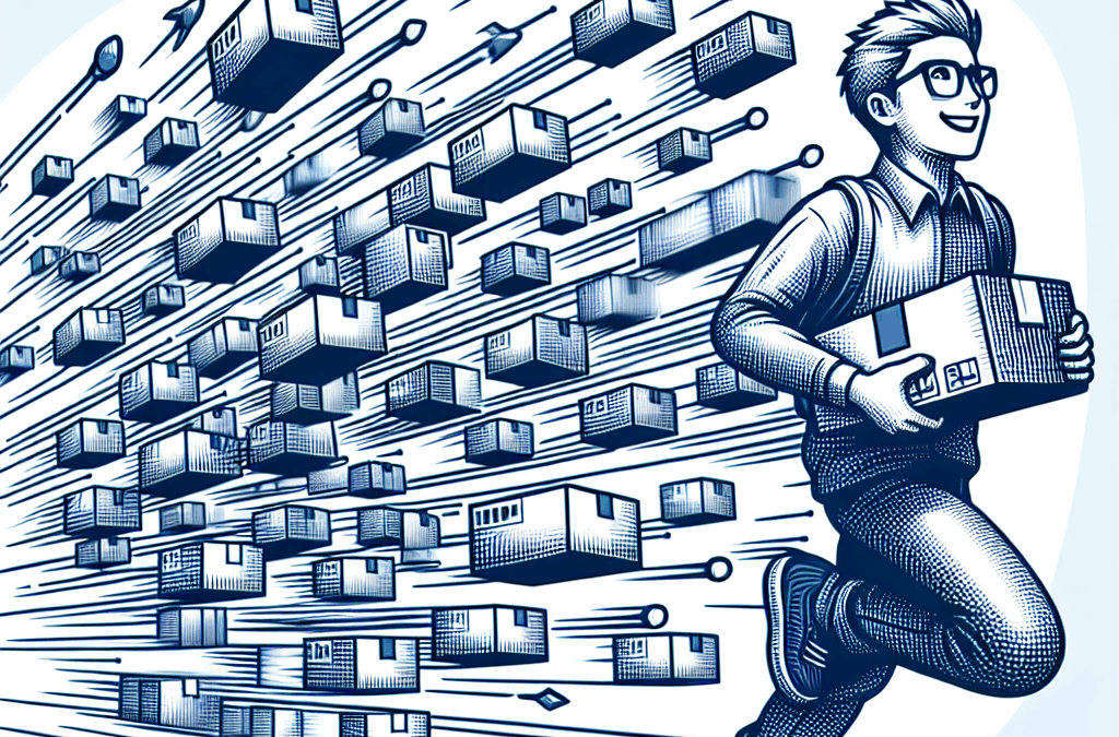 أنشئ صورة مفصلة وعالية الجودة تنقل بصرياً مفهوم شحن الطلاب من الولايات المتحدة دون عناء. ضع في اعتبارك تصوير طالب خالي من الهموم يتلقى طرداً مع مشهد لطرود موزعة على نطاق واسع تتحرك في الخلفية، مما يرمز إلى السهولة وسهولة الوصول. تجنب أي تضمين للنصوص أو الشعارات أو الملصقات، وركز فقط على العناصر المرئية لخلق فهم واضح وبديهي للموضوع المطروح.